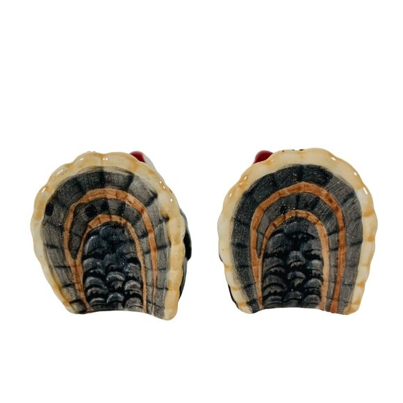 Thanksgiving Turkey Mini Salt Pepper Shakers Ceramic 2" Autumn Harvest Fall Deco - Picture 3 of 9